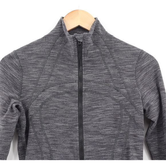 Lululemon Women's Define Jacket Athletic Casual Coco Pique Black/White Sz 6 - Picture 3 of 10